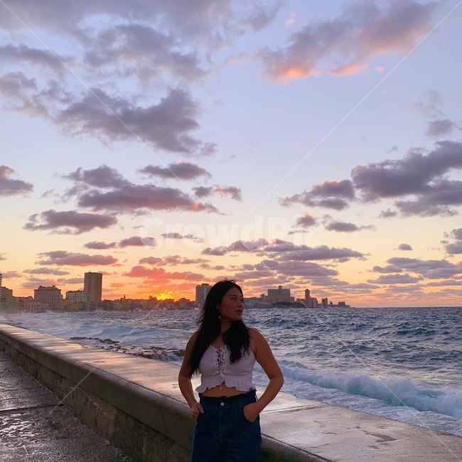 cuba,쿠바,human,인간,사람,의류,노을,분위기