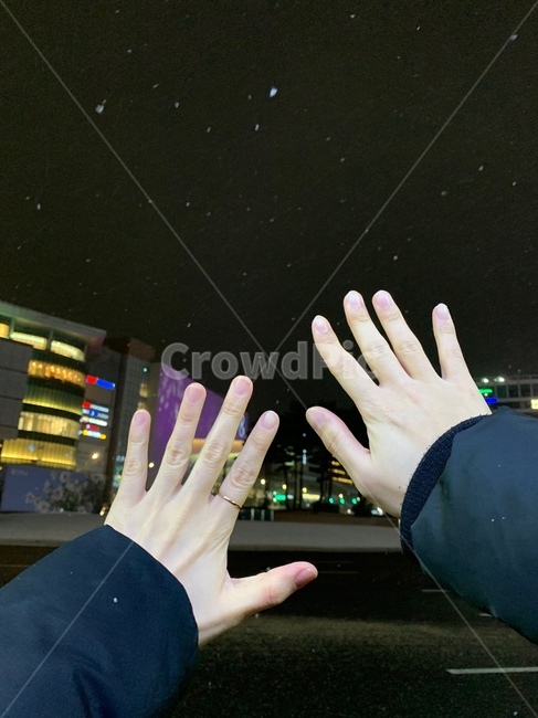 손,인간,person,눈,snow,자연,신체일부,human,body,손가락
