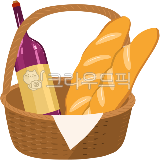 basket,바구니,피크닉바구니,소풍,바구니일러스트