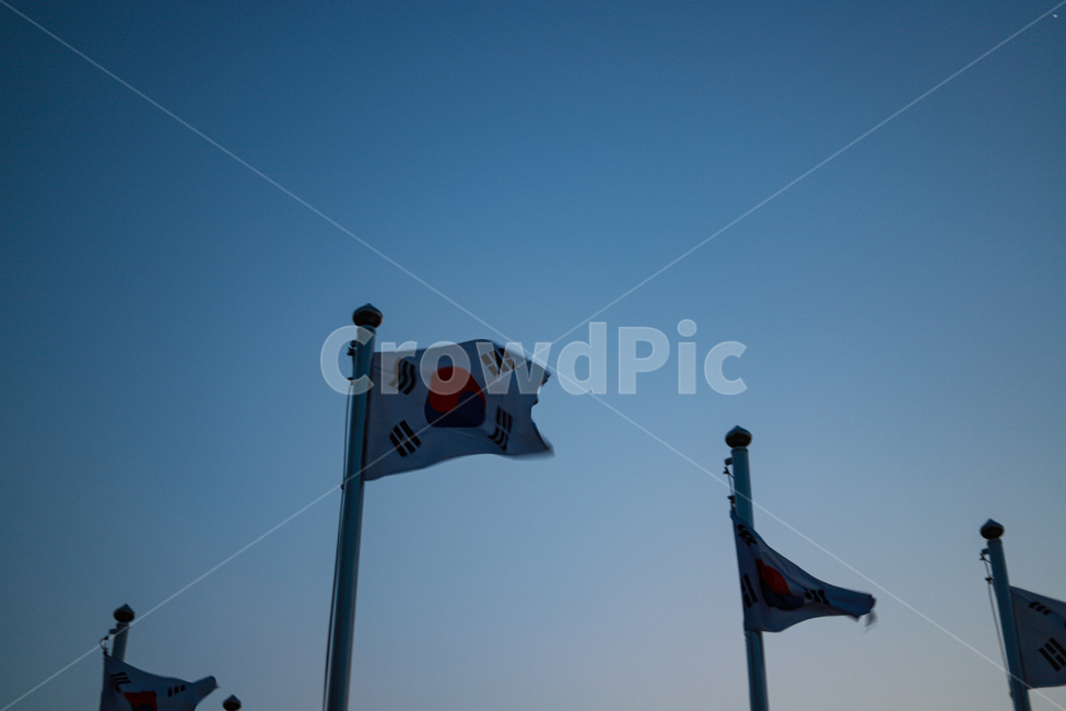 깃발,태극기,상징,국기,봄,하늘