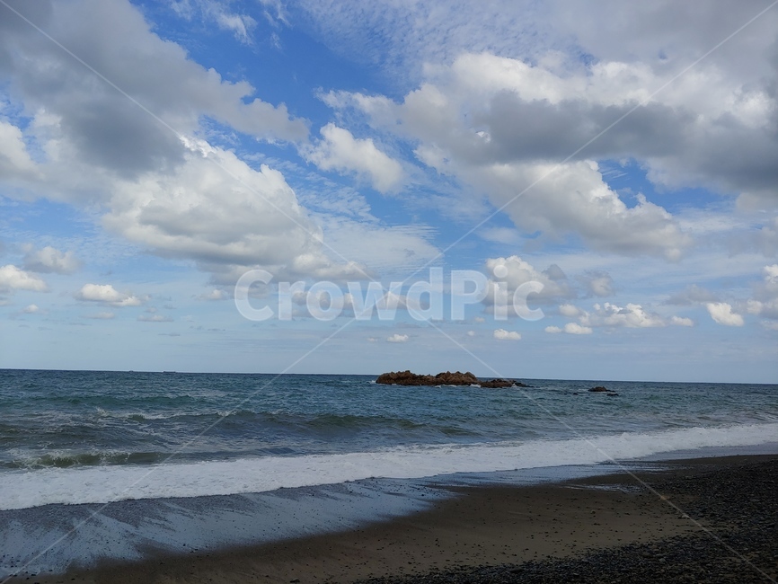 하늘,구름,바다,파도,맑은하늘,여름바다,겨울바다,자연,풍경,자연,풍경,nature,landscape,weather,날씨,outdoors,옥외,cumulus,적운,cloud,sky