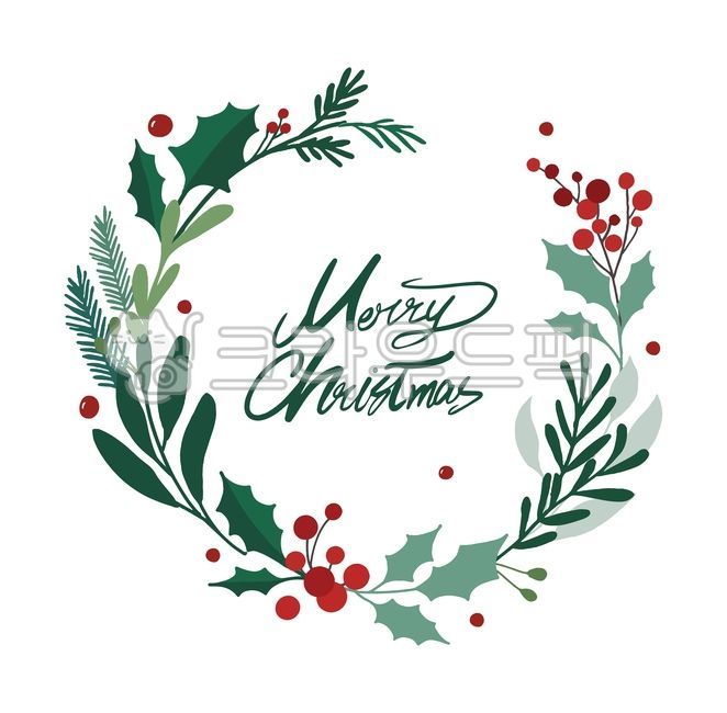 크리스마스,12월25일,리스,크리스마스리스,크리스마스캘리,메리,나뭇잎,캘리그라피,겨울,겨울이미지,크리스마스이미지