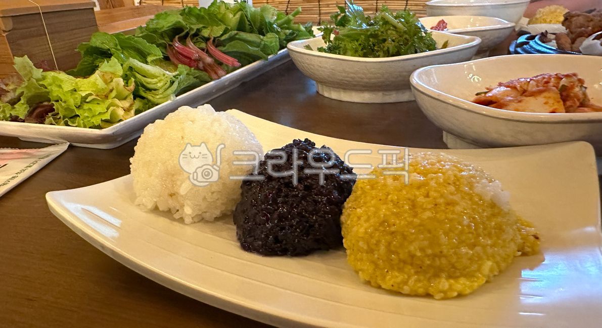찰밥, 흑미밥, 조밥, 곡물, 쌀밥, 사진,이미지,일러스트,캘리그라피 - 애롱작가