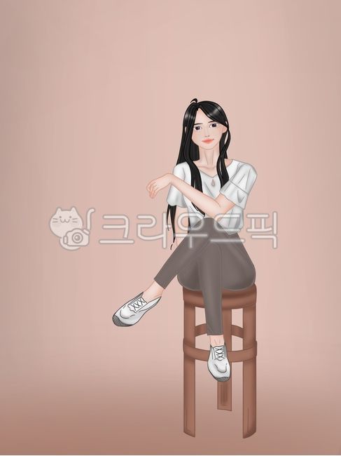 인터뷰,여성,사람,person,의류,운동화,의자,취재,흑발,다리꼬는,앉아있는,모델,포즈,분위기,여자