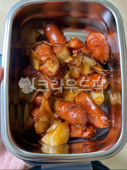 side dish,Stirfried Sausage and Vegetables,sausage,Stirfried sausage,Shoot,ketchup