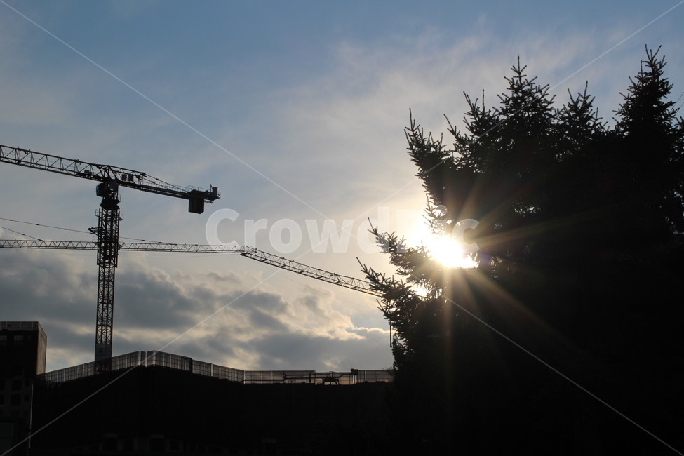 햇빛,풍경,하늘,낮,공사장,산업,industry,industrial,건설업,건축업,construction industry