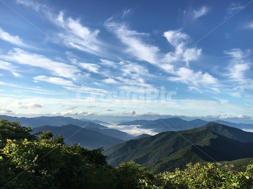 지리산,능선,푸른하늘,우리나라산,등산,여름산,파란하늘,맑은하늘,자연,풍경,nature,landscape,mountain range,산맥,outdoors,옥외,mountain,산