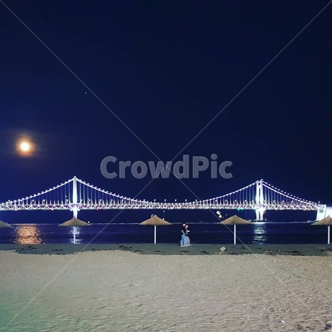 부산,광안리,광안대교,바다,풍경,야경,불빛,분위기,낭만,해안가,해변