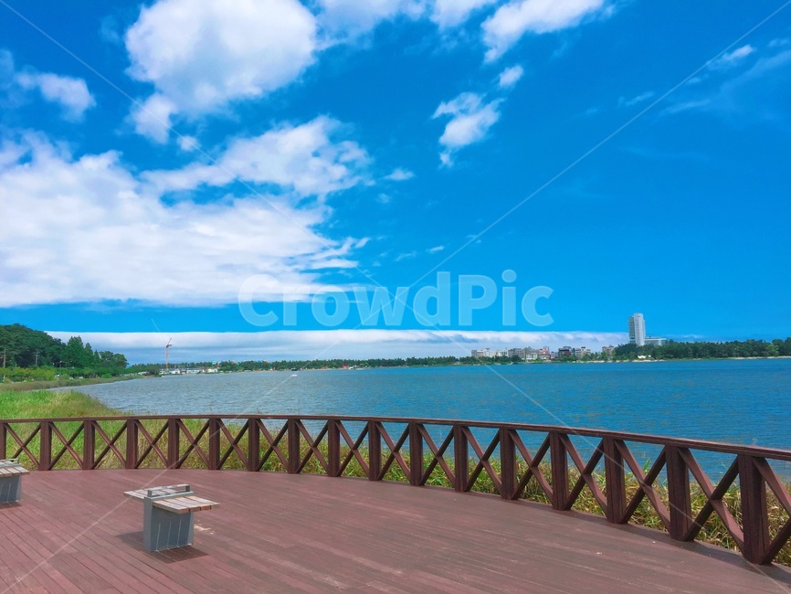 호수,자연,풍경,맑은날씨,아름다움,자연,풍경,nature,landscape,railing,난간,handrail,banister