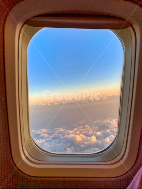 비행기,하늘,구름,window,창문