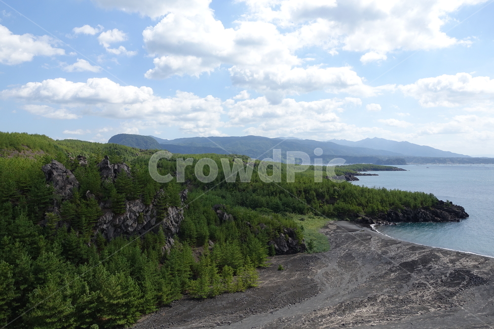 가고시마,사쿠라지마,바다,하늘,구름,자연,풍경,nature,landscape,해외,외국,세계,foreign,oversea,world,세계자연풍경,해외자연풍경,외국자연풍경,world nature landscape,gravel,자갈,road,도로,dirt road,흙길,outdoors,옥외,land,땅