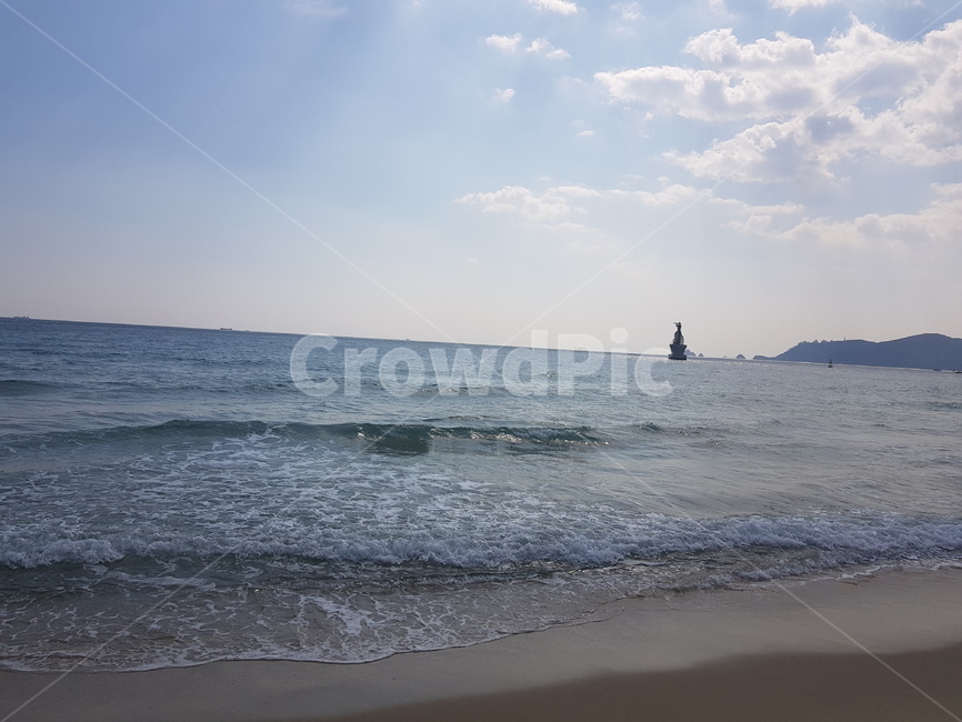 부산,바다,겨울바다,파도,모래사장,배경,배경화면