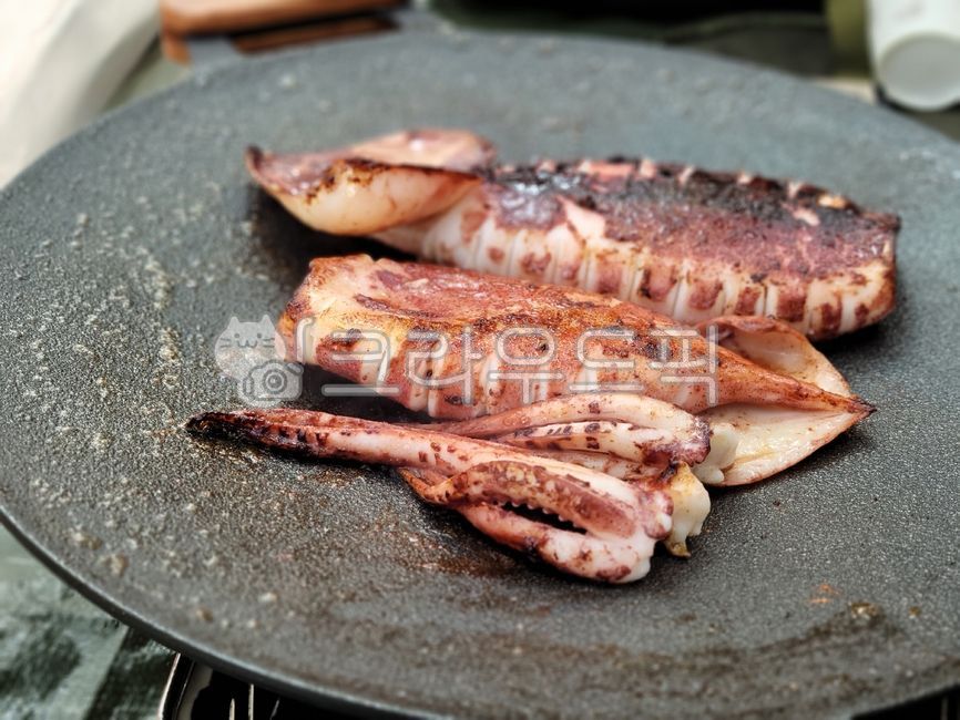 Grilled Squid Butter,camping grill,Grill,calamari,Grilled squid,cooking,Camping,food