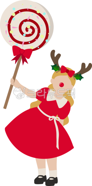 소녀,크리스마스,루돌프,사슴뿔,빨강,원피스,이벤트,롤리팝,막대사탕,사탕,디저트,헤어밴드,파티,축제,페스티벌,사슴코,루돌프코,빨간코,리본,귀여운,여자아이,아이,키즈,꼬마,어린이,성탄,성탄절,홀리데이,송년