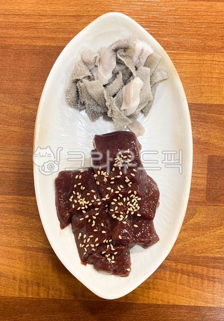 간, 생간, 천엽, 생천엽, 생요리, 사진,이미지,일러스트,캘리그라피 - 리일리작가