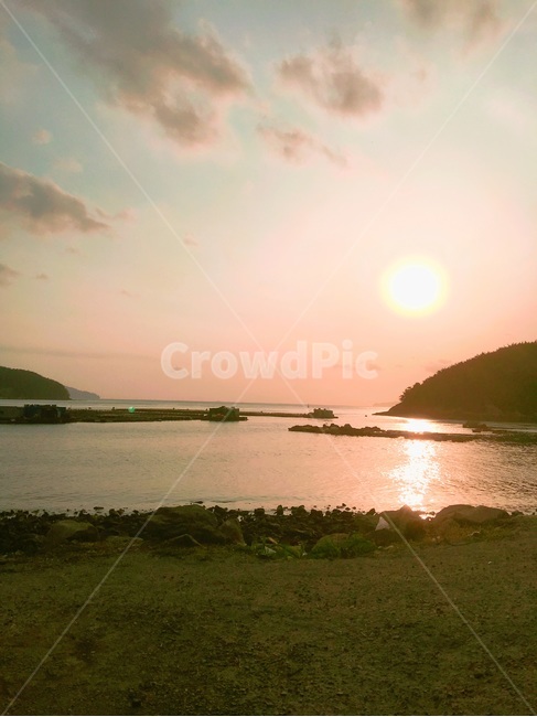 통영,노을,바다,바닷가,남해,자갈,travel,trip,국내여행,남해여행,태양,sunset,땅끝,통영여행,여행지추천