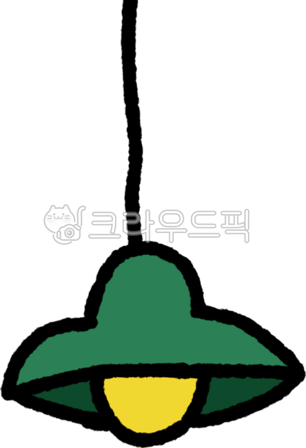 단순한,라인,라인드로잉,손그림,단조로운,귀여운,알록달록,전등,전등갓,초록색,초록,노란색,노랑