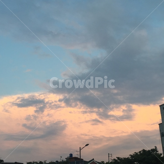 일몰,주황색하늘,하늘색하늘,구름,하늘,sky,mix,cloud,sunset,occult,신비한