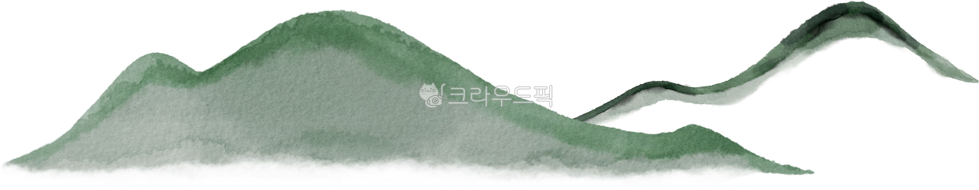 전통,산,물감,수채화,산그림,한국,붓터치,물감번짐,자연