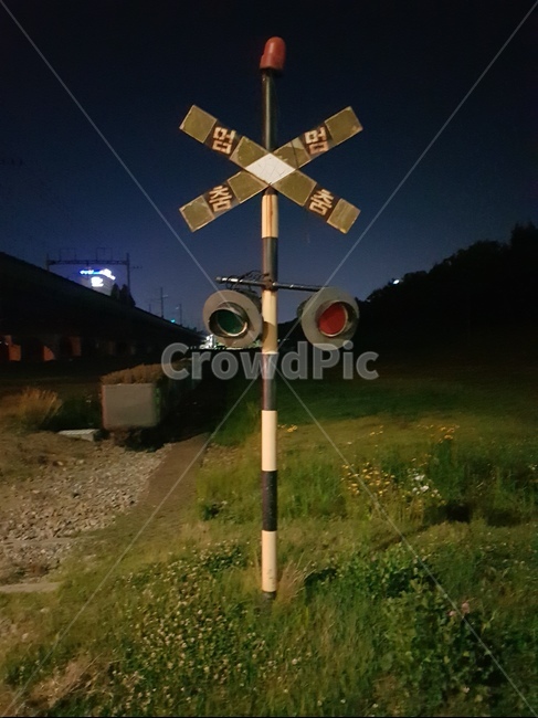 표지판,교통표지판,철도,철로,자연