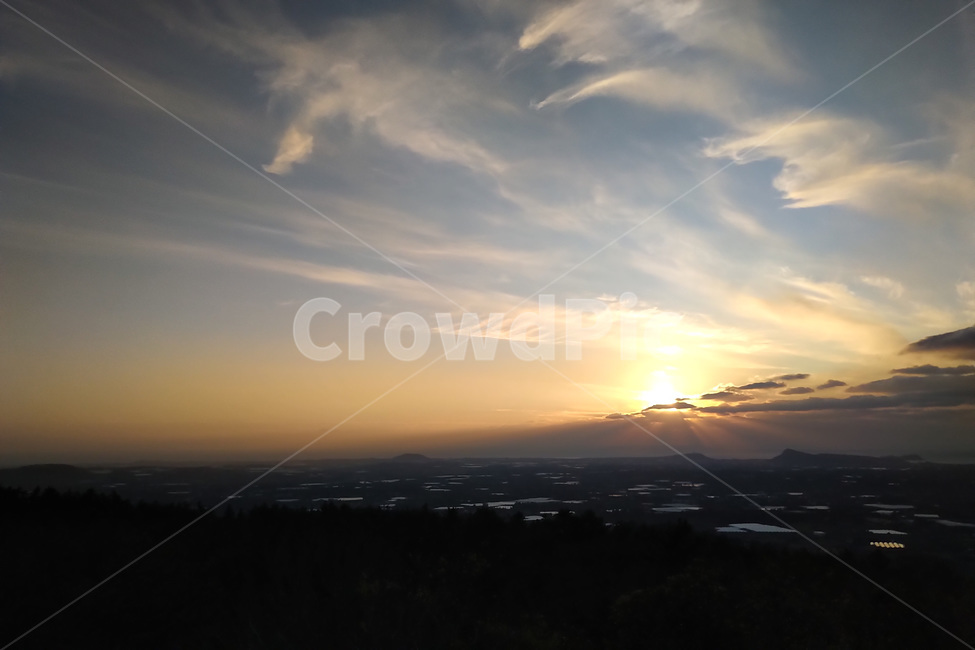 자연,nature,언덕,hill,하늘,sky,노을,일몰,sunset
