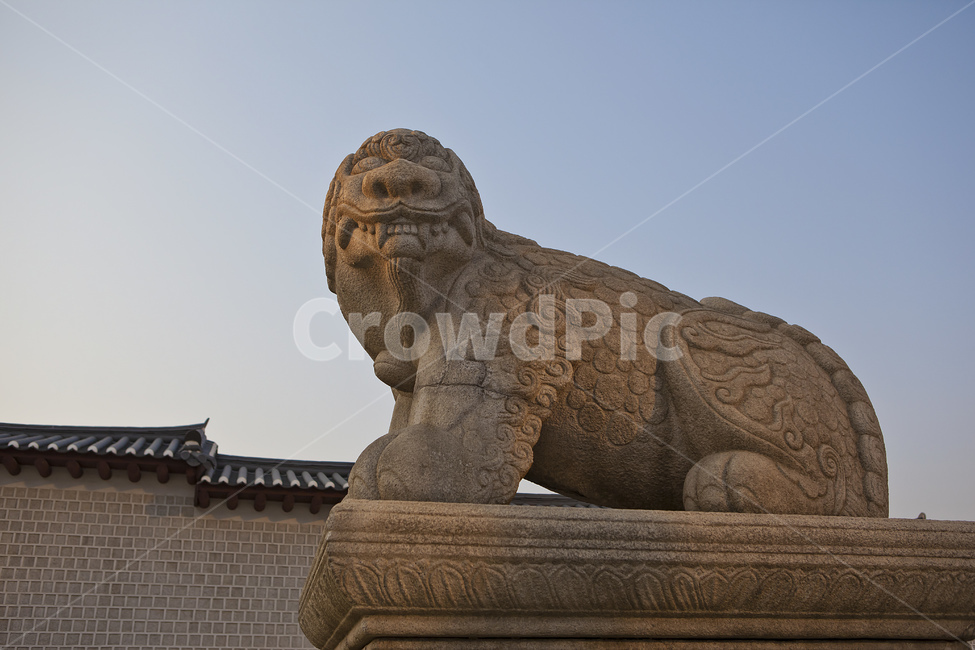 해태상,해태,조각상,문화재,수호신,문화유산,석조상,경복궁,광화문,호랑이