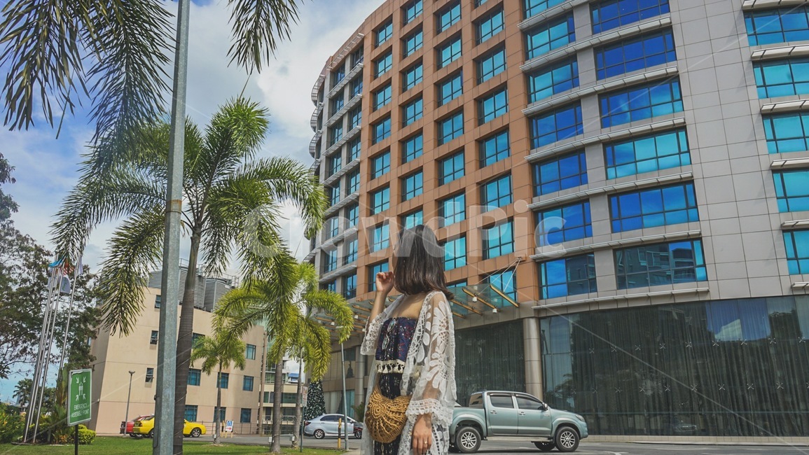 여자,옆모습,girl,야자수,tree,사람,인물,인간,human,person,여성,여자,woman,female,lady