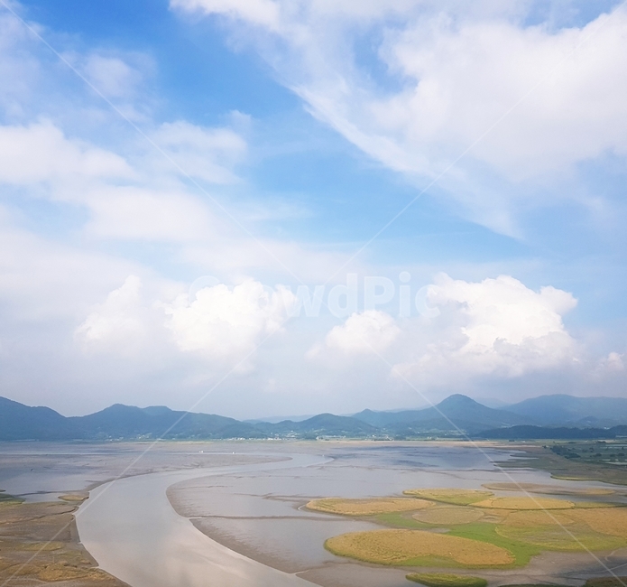 전라남도,순천,순천만,순천만습지,습지,세계5대연안습지,람사르습지,s곡류,suncheonbay,순천만생태습지,하늘,구름,파란하늘,여름,여름하늘,용산전망대,칠면초