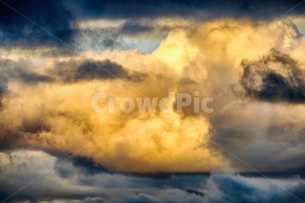 구름,석양,하늘,노랑,하양,자연,풍경,nature,landscape,weather,날씨,outdoors,옥외,cloud,cumulus,적운,sky
