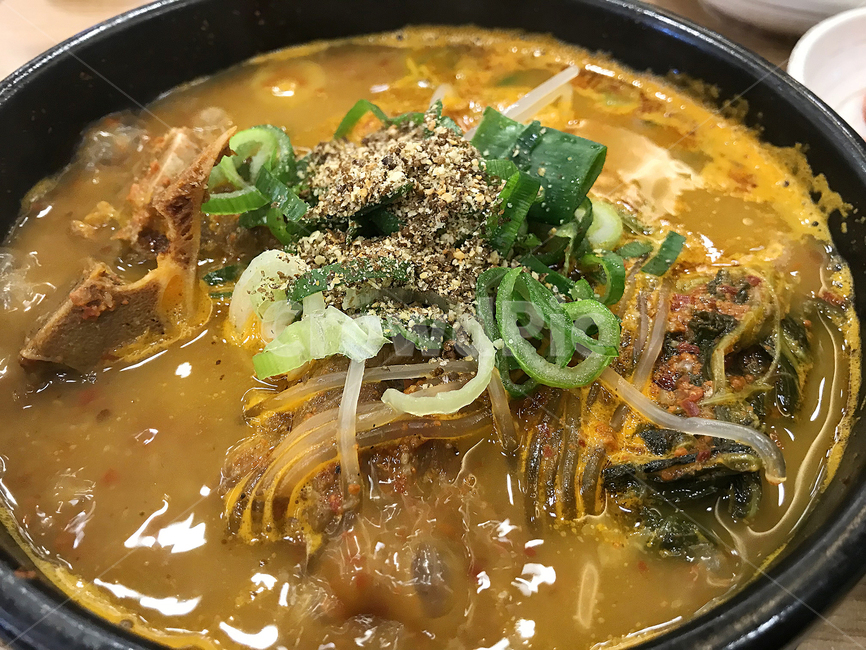 음식,food,해장국,뼈해장국,요리,맛집,주황색,얼큰,고화질