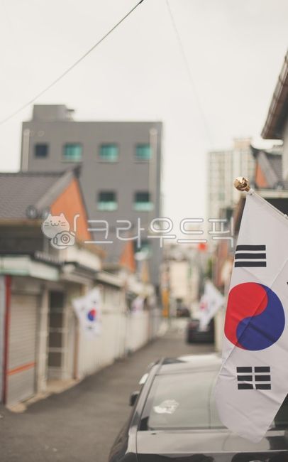 Korean Flag,Independence Movement Day,raising the national flag,alley,Liberation Day
