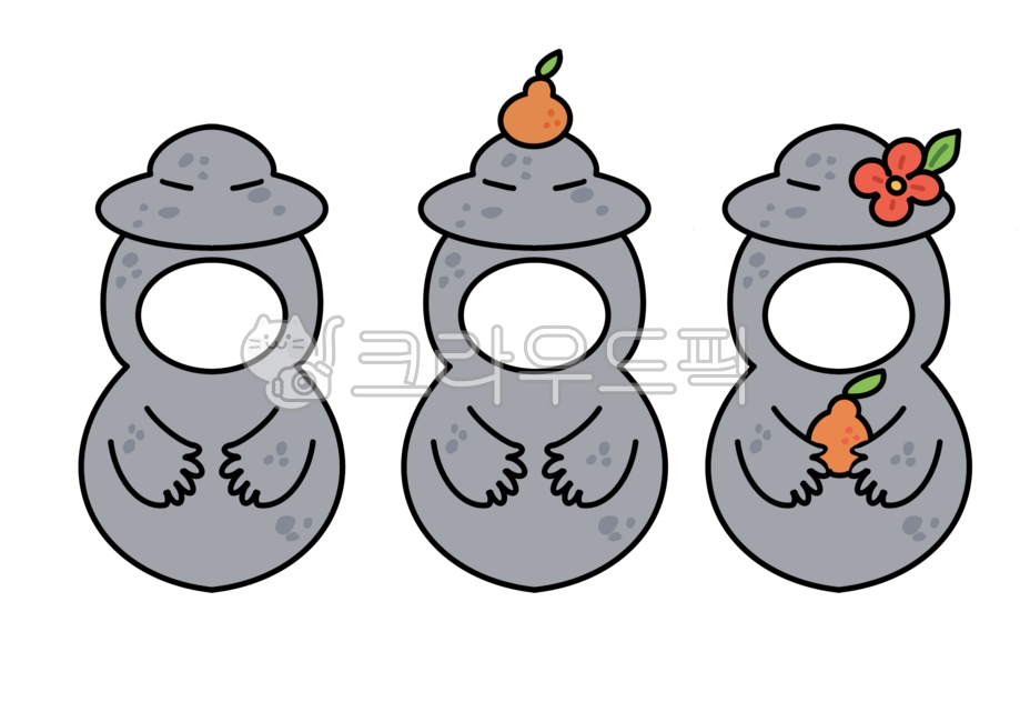 Dolhareubang,Hareubang,Gyulhareubang,Cheonhyehyanghareubang,Jeju Island,composite,face composite,cute,illustration,kindergarten,daycare,sea,summer,summer environment composition,environment composition