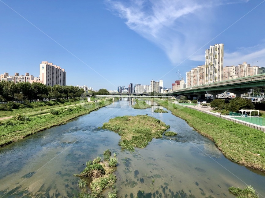 ditch,도랑,개천,구름,안양천,도시,풍경,city,landscape