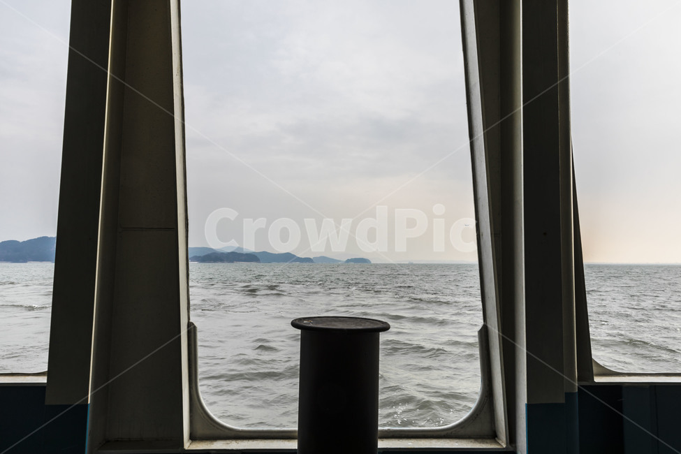 섬,바다,수평선,여객선,선창,휴가,자연,풍경,nature,landscape,window,창문