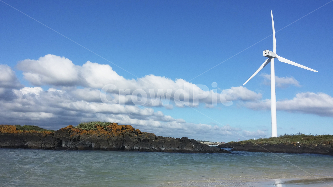풍경,하늘,바다,구름,제주도,풍력발전,ocesn,sea,sky,cloud,야외,outdoor,water,landscape,해안선,대양,섬,jeju,island,nature,에너지산업,energy industry