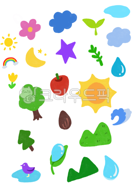 일러스트,자연물,자연아이콘,태양,산,물,구름,비,날씨,달,꽃,무지개,물방울,이슬,샘물,유치원,어린이집,환경판,아이콘,icon,자연일러스트,날씨일러스트,날씨아이콘,tree,sun,apple,star,moon,그래픽,일러스트레이션,graphic,illustration