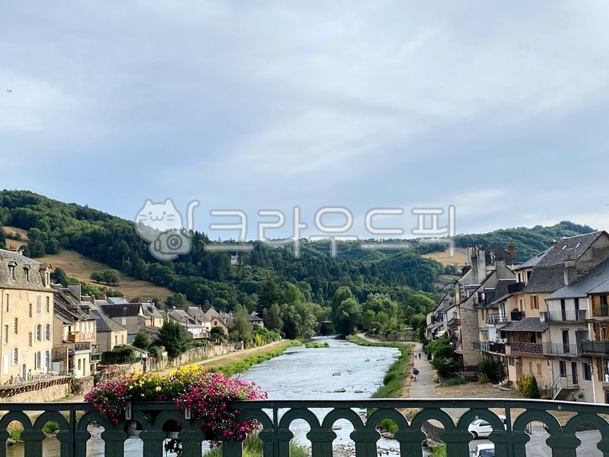 프랑스,여름,다리,강가,냇가,휴가,vacances