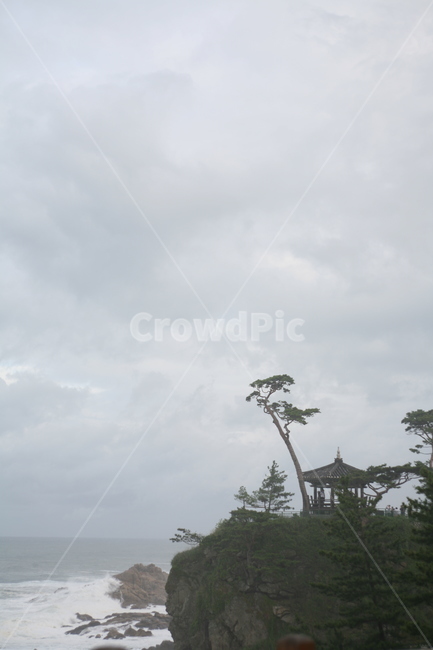 자연,파도,하늘,정자,낙산,흐린날,자연,풍경,nature,landscape,한국자연풍경,한국자연경관,korea nature landscape,outdoors,옥외