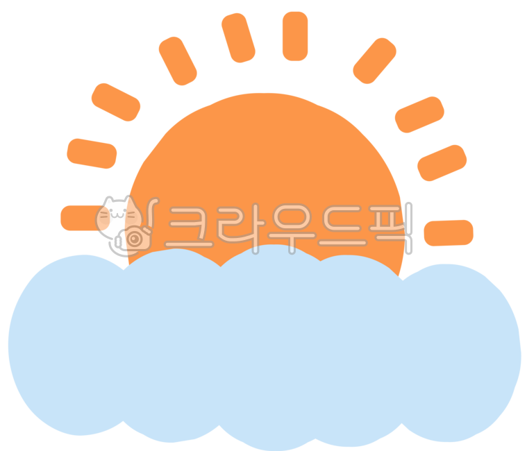 날씨,하늘,자연,기상예보,일기예보,날씨스티커,날씨일러스트,오늘의날씨,맑음,구름낌,해,태양,구름