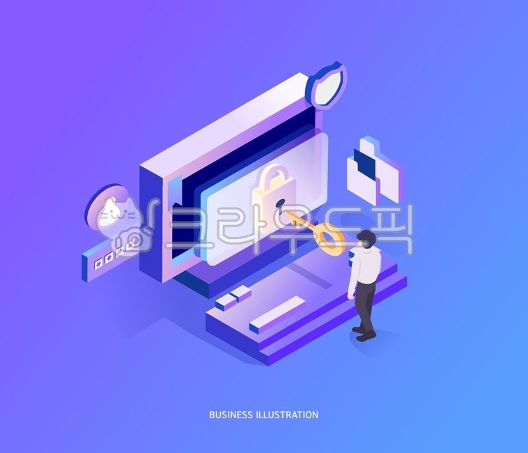 일러스트,비즈니스,보안,개인정보,온라인,네트워크,컴퓨터,pc,인터넷,자물쇠,열쇠,회사,회사원,안전,방패,폴더,파일,패스워드,키보드,모니터