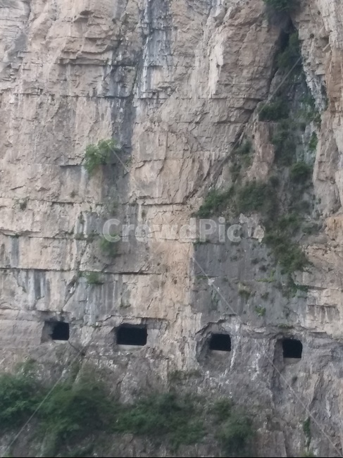 중국,태항산,환기구멍,절벽,나무,자연,풍경,nature,landscape,cliff,낭떠러지,outdoors,옥외