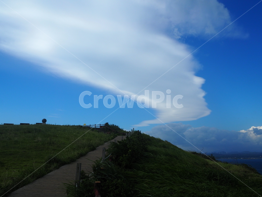 제주도,우도,바람,구름길,구름,파란색,자연,풍경,nature,landscape,field,들,grassland,목초지,outdoors,옥외