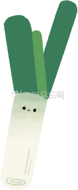 파, 대파, 아기대파, 요리재료, 대파캐릭터, 사진,이미지,일러스트,캘리그라피 - hayarnbi_작가
