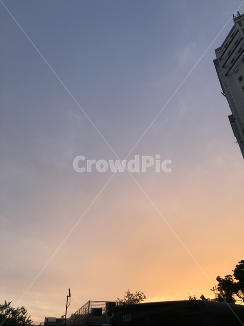 sky,healing,night sky,sunset,gradation