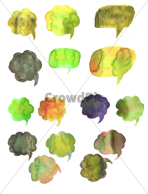 물감그림,watercolor,손그림,handdrawing,speechbubble,말풍선