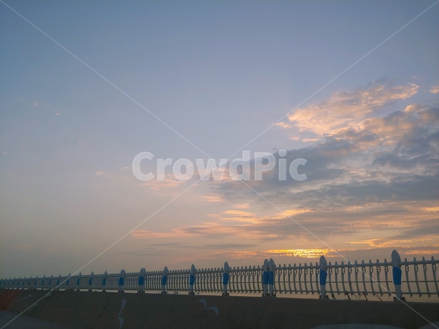 노을,banister,해질녘,석양,하늘,sky,sunset