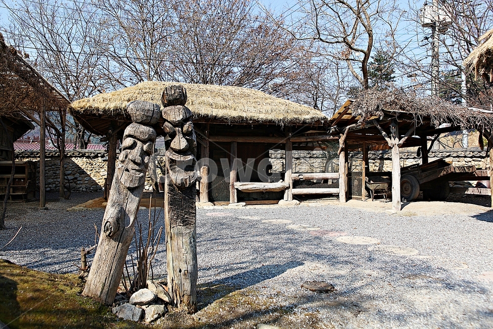 초가집,집,전통집,초가,풍경,자연,가옥,겨울