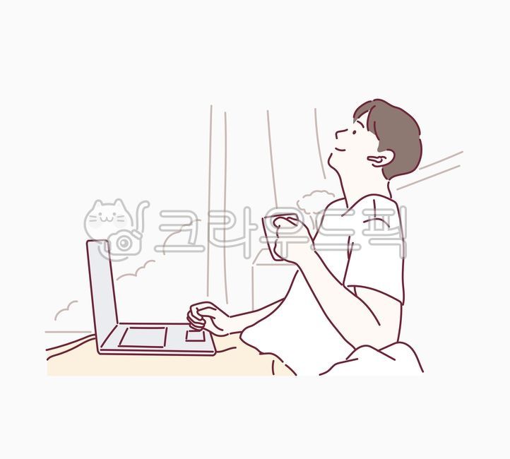 재택근무,일러스트,프리랜서,핸드폰,여가시간,뉴스,사회적거리두기,휴식,비즈니스,디지털노마드,직장인,사람,거실,실내,타블렛,책,여가,1인기업,책읽기,정신건강,취미,창문,식물,커피,그래픽,일러스트레이션,graphic,illustration,삽화
