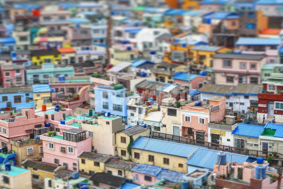 감천문화마을,집,동네,마을,색색깔,미니어쳐효과,미니어쳐