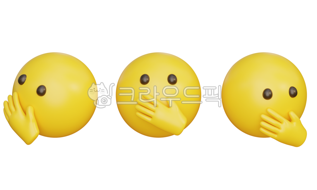 이모티콘,이모지,표정,감정,감정표현,그래픽,3d,쓰리디,얼굴,놀란,놀라다,놀람,의아함,의아,궁금,헉,충격,어머,깜짝,손,입틀막